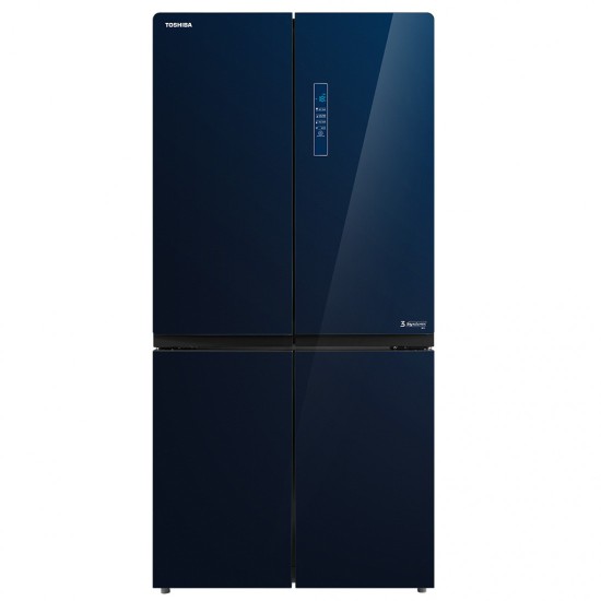 Toshiba | 650 L 4 Door Refrigerator with Real Inverter, Convert Zone, Blue Glass Door Finish Toshiba | 650 L 4 Door Refrigerator with Real Inverter, Convert Zone, Blue Glass Door Finish