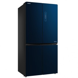 650 L 4 Door Refrigerator with Real Inverter, Convert Zone, Blue Glass Door Finish