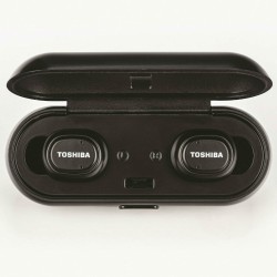 Toshiba True Wireless Bluetooth Earbuds with Dual Mics RZE-BT800E Bluetooth Headset  (Black, In the Ear) Toshiba True Wireless Bluetooth Earbuds with Dual Mics RZE-BT800E Bluetooth Headset  (Black, In the Ear)