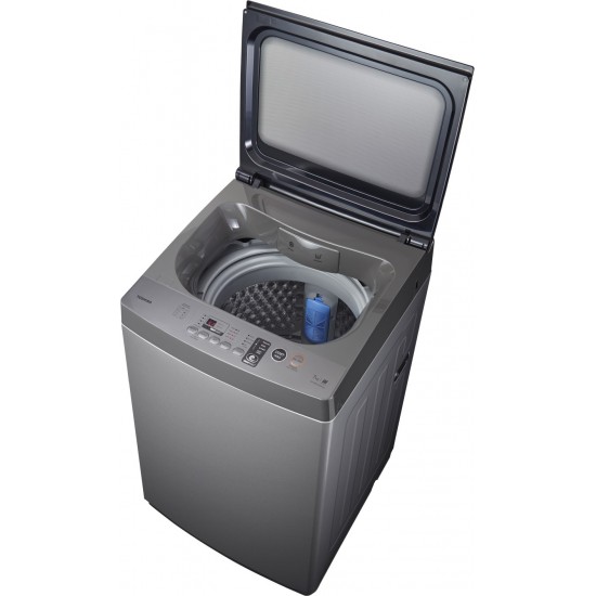 Toshiba | 9.0 kg, Fully Automatic Top Load Washing Machine, DD Inverter Motor, Great Waves Technology, Premium Silver