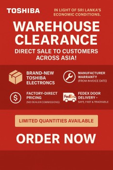 Toshiba Sri Lanka – Clearance Sale Announcement